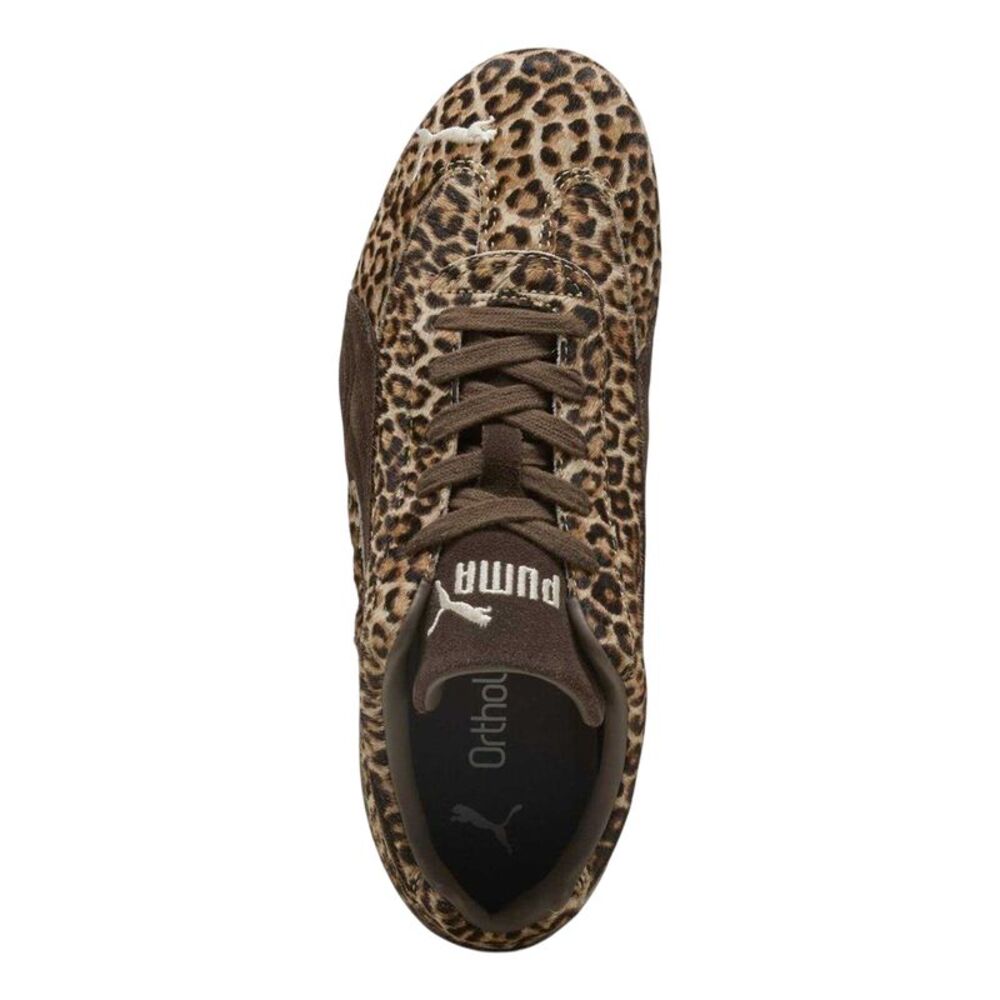 Puma Womens/Ladies Speedcat Leopard Print Flat Sneakers / Brown - Picture 3 of 4